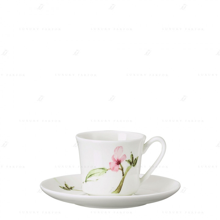Чашка эспрессо с блюдцем 0,10л коллекции Jade Magnolie бренда Rosenthal