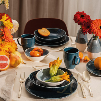 Набор из 24 предметов коллекции Junto Ocean Blue + Junto Aquamarine бренда Rosenthal