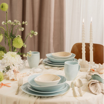 Набор из 22 предметов коллекции Junto Opal Green + Junto Dune бренда Rosenthal