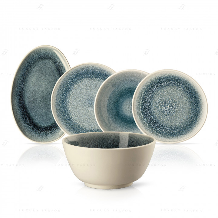 Столовый сервиз на 6 персон коллекции Junto Aquamarine бренда Rosenthal