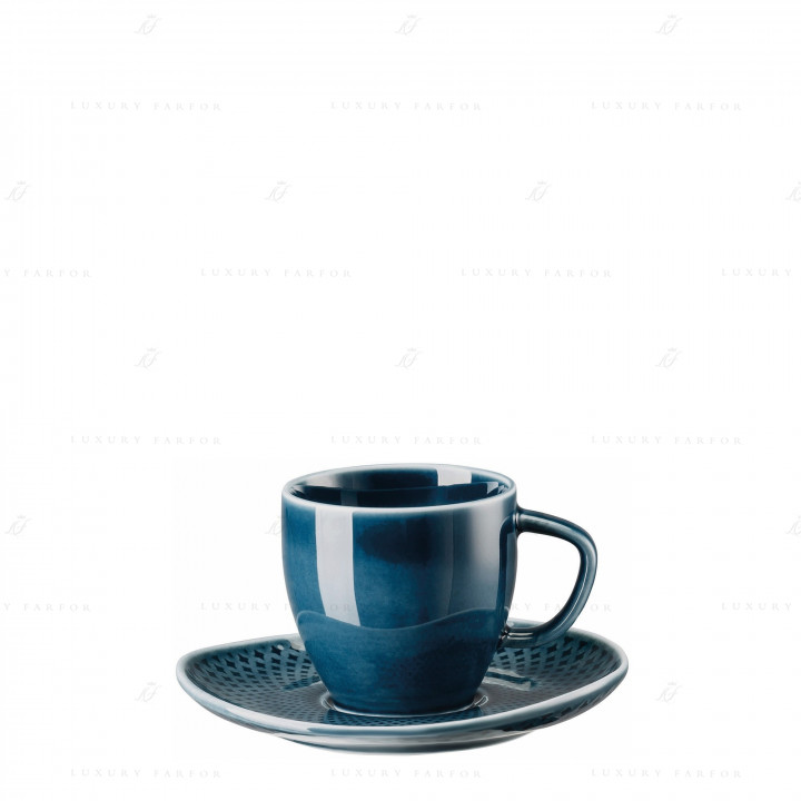 Чашка эспрессо с блюдцем 0,08л коллекции Junto Ocean Blue бренда Rosenthal