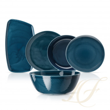 Столовый сервиз на 6 персон коллекции Junto Ocean Blue бренда Rosenthal