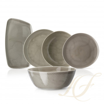 Столовый сервиз на 6 персон коллекции Junto Pearl Grey бренда Rosenthal