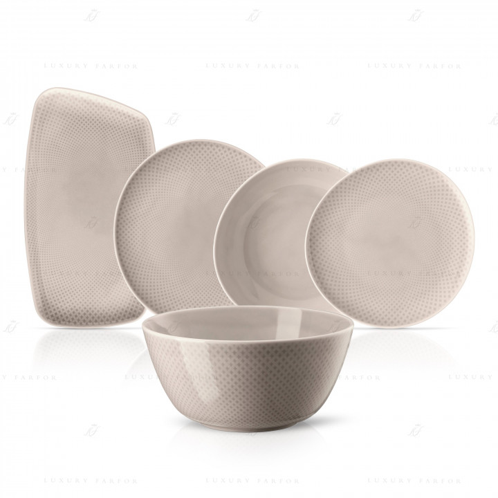 Столовый сервиз на 6 персон коллекции Junto Soft Shell бренда Rosenthal