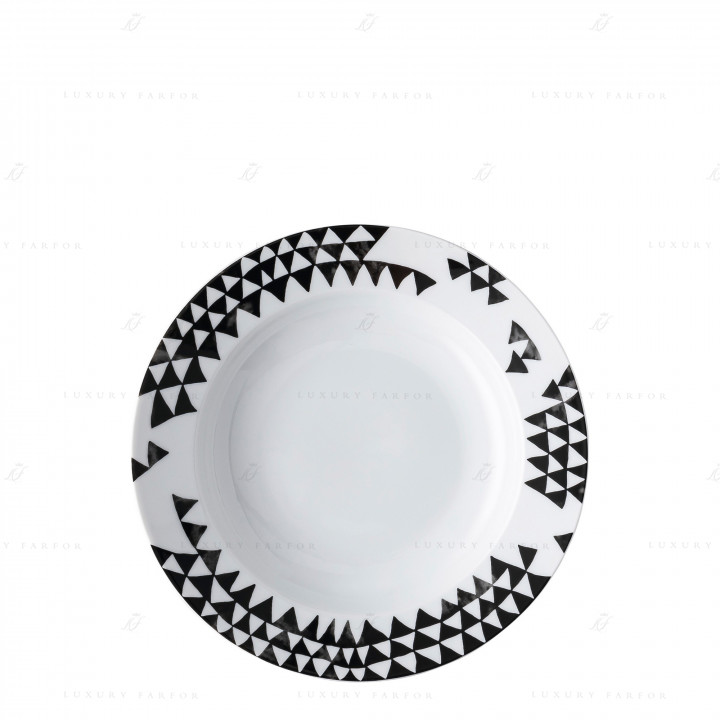 Тарелка суповая 23см коллекции Magic Garden Black Seeds бренда Rosenthal