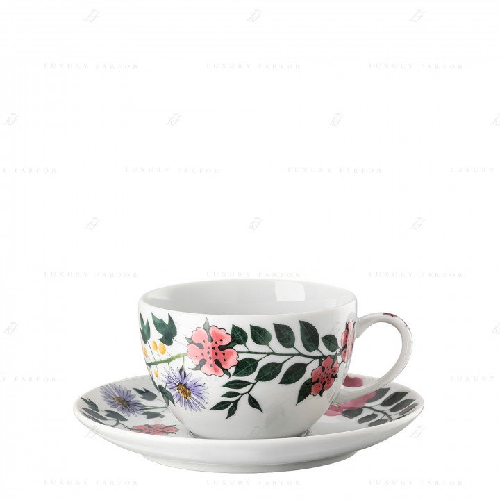 Чашка чайная с блюдцем 0,2л коллекции Magic Garden Blossom бренда Rosenthal