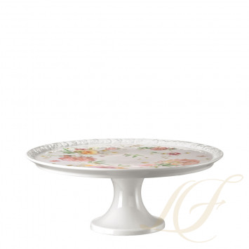 Тарелка тортовая на ножке 31,5см коллекции Maria Pink Rose бренда Rosenthal