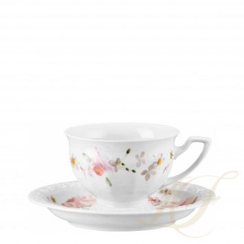 Чашка кофейная с блюдцем 0,14л коллекции Maria Pink Rose бренда Rosenthal