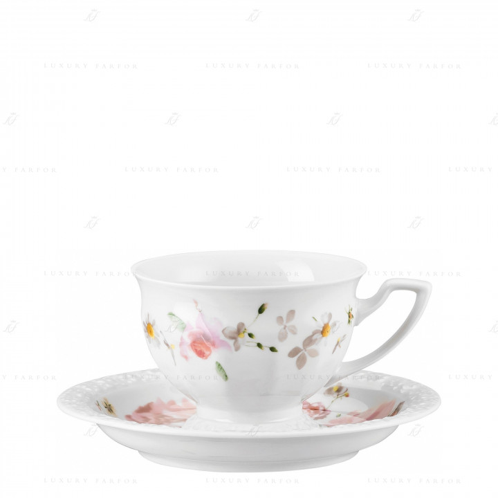 Чашка кофейная с блюдцем 0,14л коллекции Maria Pink Rose бренда Rosenthal