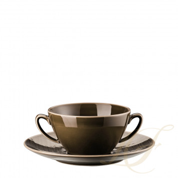 Чаша суповая с блюдцем 0,30л коллекции Mesh Colour 