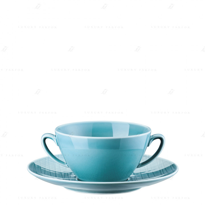 Чаша суповая с блюдцем 0,30л коллекции Mesh Colour 