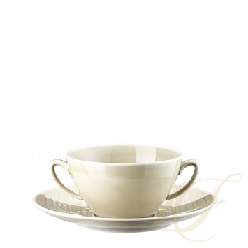 Чаша суповая с блюдцем 0,30л коллекции Mesh Colour 