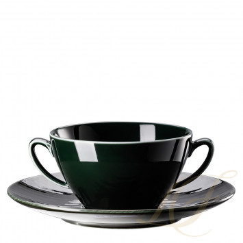 Чаша суповая с блюдцем 0,30л коллекции Mesh Colour 