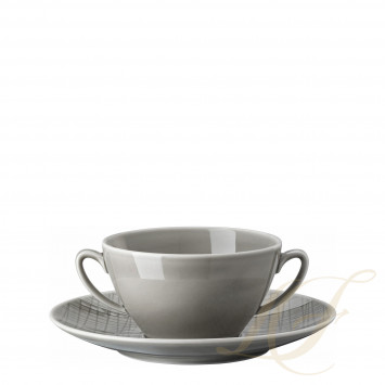 Чаша суповая с блюдцем 0,3л коллекции Mesh Colour 