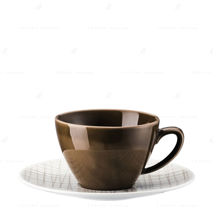 Чашка чайная с блюдцем 0,22л коллекции Mesh Line 