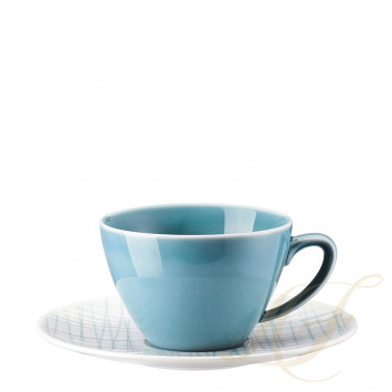 Чашка чайная с блюдцем 0,22л коллекции Mesh Line 