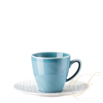 Чашка кофейная с блюдцем 0,18л коллекции Mesh Line 