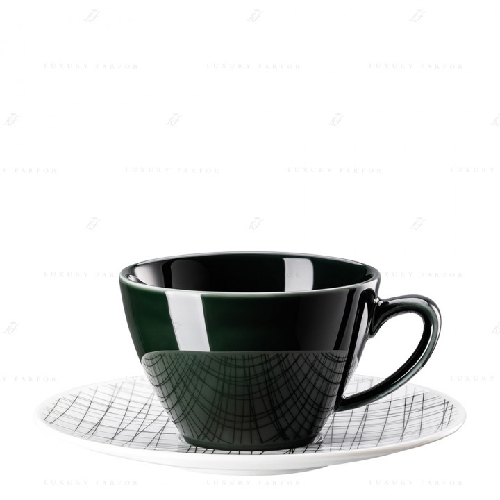 Чашка чайная с блюдцем 0,22л коллекции Mesh Line 