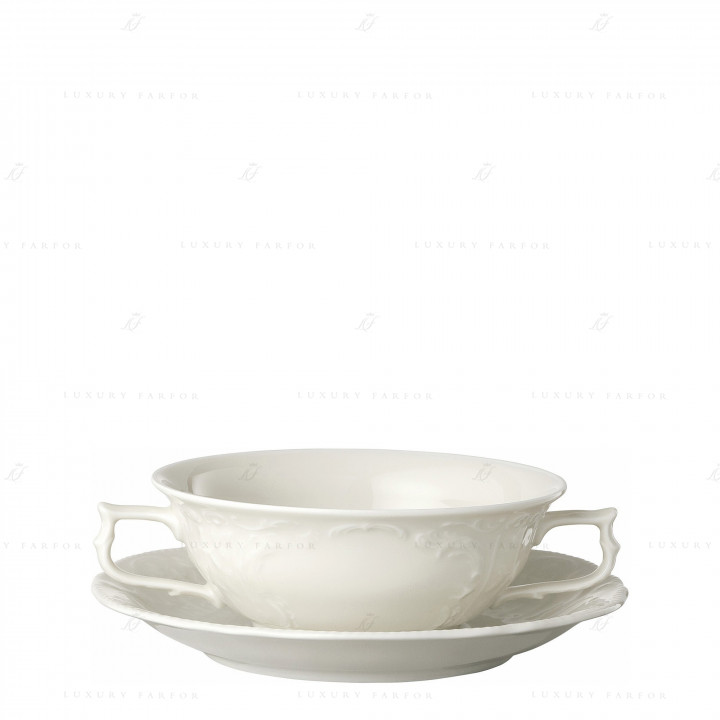 Чаша суповая с блюдцем 0,31л коллекции Sanssouci Elfenbein бренда Rosenthal