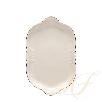Блюдо овальное 33см коллекции Sanssouci Elfenbein Gold бренда Rosenthal