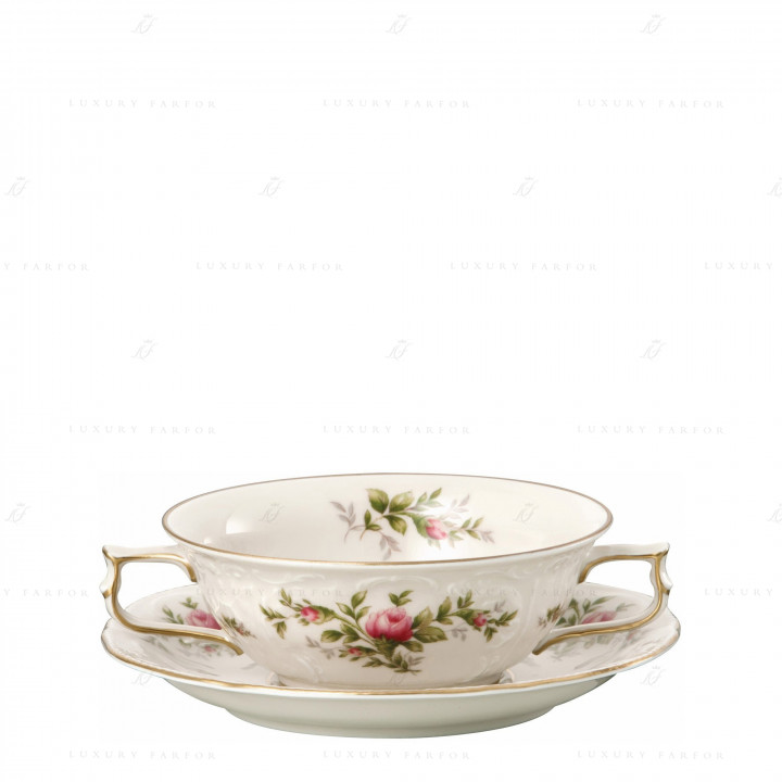 Чаша суповая с блюдцем 0,31л коллекции Sanssouci Elfenbein Ramona бренда Rosenthal