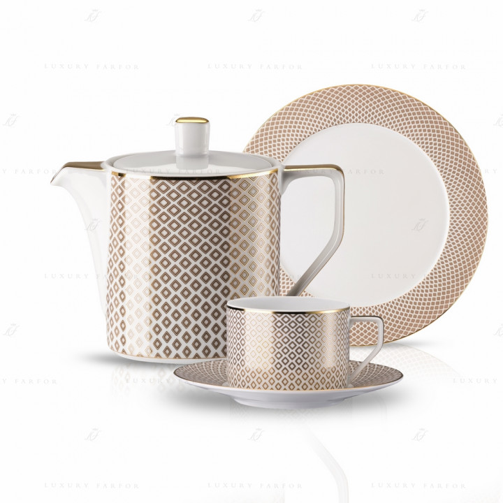 Кофейный сервиз на 6 персон, 21 предмет коллекции Francis Carreau Beige бренда Rosenthal