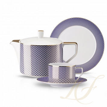 Чайный сервиз на 6 персон, 21 предмет коллекции Francis Carreau Bleu бренда Rosenthal