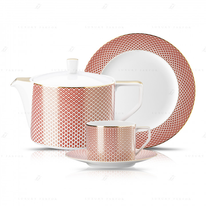 Чайный сервиз на 6 персон, 21 предмет коллекции Francis Carreau Rouge бренда Rosenthal