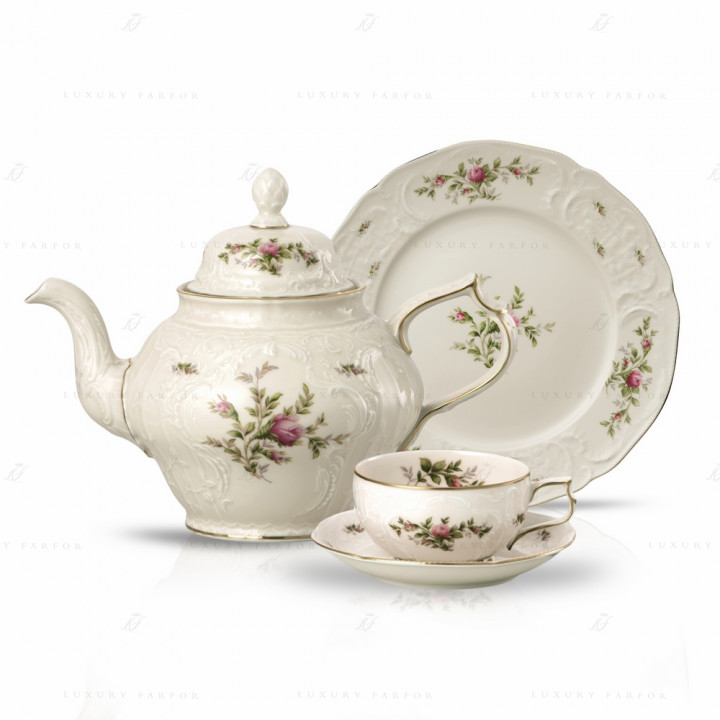 Столовый сервиз на 6 персон, 21 предмет коллекции Sanssouci Elfenbein Ramona бренда Rosenthal