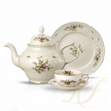 Чайный сервиз на 6 персон, 21 предмет коллекции Sanssouci Elfenbein Ramona бренда Rosenthal