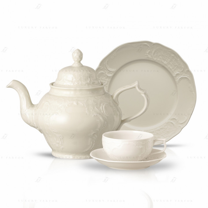 Чайный сервиз на 6 персон, 21 предмет коллекции Sanssouci Elfenbein бренда Rosenthal