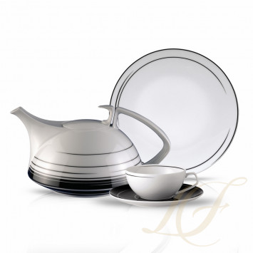 Чайный сервиз на 6 персон, 21 предмет коллекции TAC Dynamic бренда Rosenthal