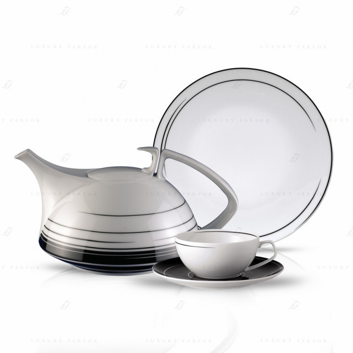 Чайный сервиз на 6 персон, 21 предмет коллекции TAC Dynamic бренда Rosenthal