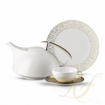 Столовый сервиз на 6 персон, 20 предметов коллекции TAC Skin Gold бренда Rosenthal