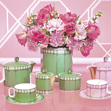 Чашка чайная с блюдцем 0,26л коллекции Signum by Swarovski 