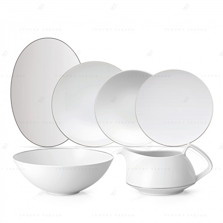 Столовый сервиз на 6 персон коллекции TAC Platin бренда Rosenthal