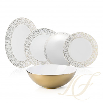 Столовый сервиз на 6 персон коллекции TAC Skin Gold бренда Rosenthal