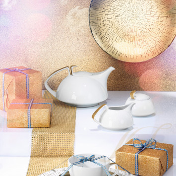 Столовый сервиз на 6 персон коллекции TAC Skin Gold бренда Rosenthal