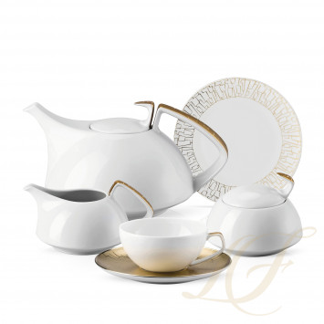 Чайный сервиз на 6 персон коллекции TAC Skin Gold бренда Rosenthal
