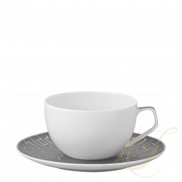 Чашка с блюдцем 0,30л коллекции TAC Skin Platin бренда Rosenthal
