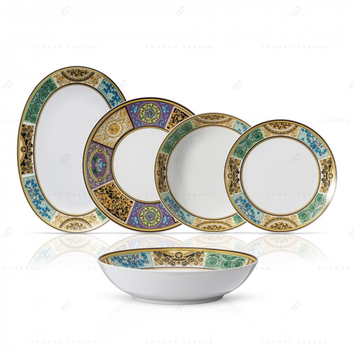 Столовый сервиз на 6 персон коллекции Barocco Mosaic бренда Rosenthal Versace