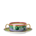 Чаша суповая с блюдцем 0,28л коллекции Jungle Animalier бренда Rosenthal Versace