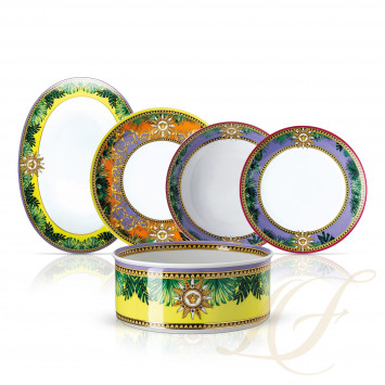 Столовый сервиз на 6 персон коллекции Jungle Animalier бренда Rosenthal Versace