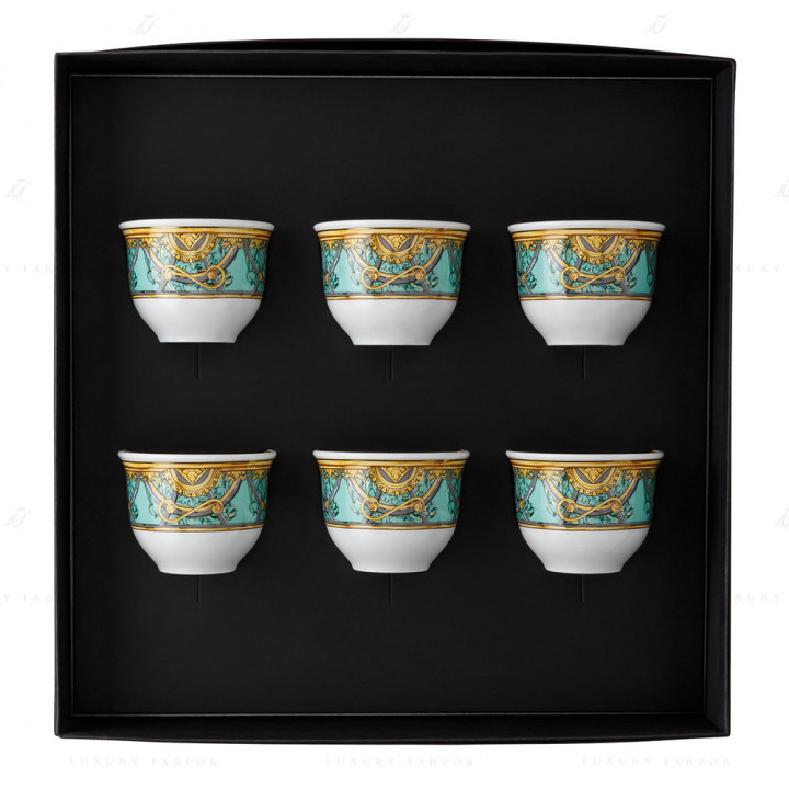 Набор из 6 кружек 0,08л коллекции La Scala del Palazzo - Verde бренда Rosenthal Versace