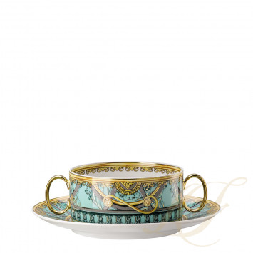 Чаша суповая с блюдцем 0,28л коллекции La Scala del Palazzo - Verde бренда Rosenthal Versace