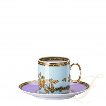 Чашка кофейная с блюдцем 0,23л коллекции Le Jardin de Versace бренда Rosenthal Versace