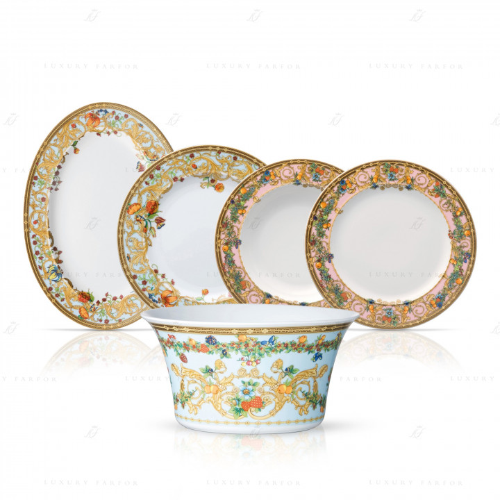 Столовый сервиз на 6 персон коллекции Le Jardin de Versace бренда Rosenthal Versace