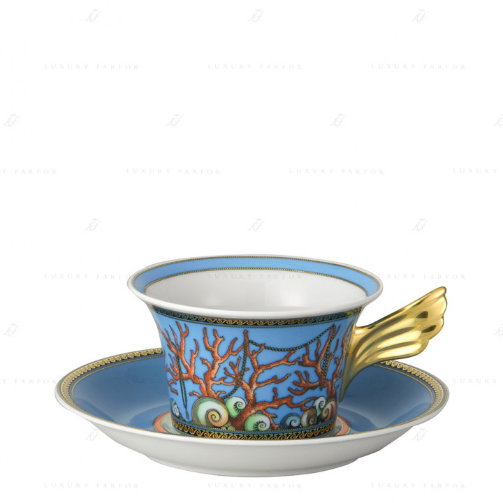 Чашка чайная с блюдцем 0,22л коллекции Les Trésors de la Mer бренда Rosenthal Versace