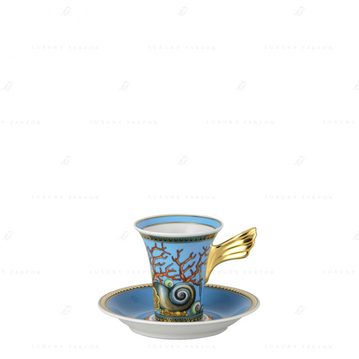 Чашка эспрессо с блюдцем 0,09л коллекции Les Trésors de la Mer бренда Rosenthal Versace