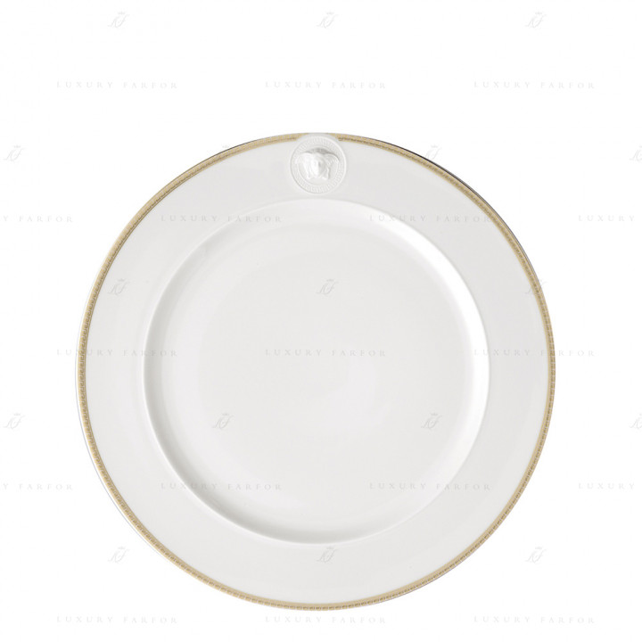 Тарелка подстановочная 30см коллекции Medaillon Meandre D'or бренда Rosenthal Versace